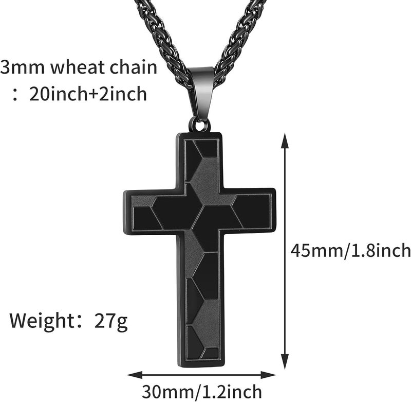 GLITTO Store Soccer Cross Necklace for Boys Men Stainless Steel Bible Verse Pendant with20+2 Inch First Communion Baptism Religious Sports Jewelry Gift - Image 5